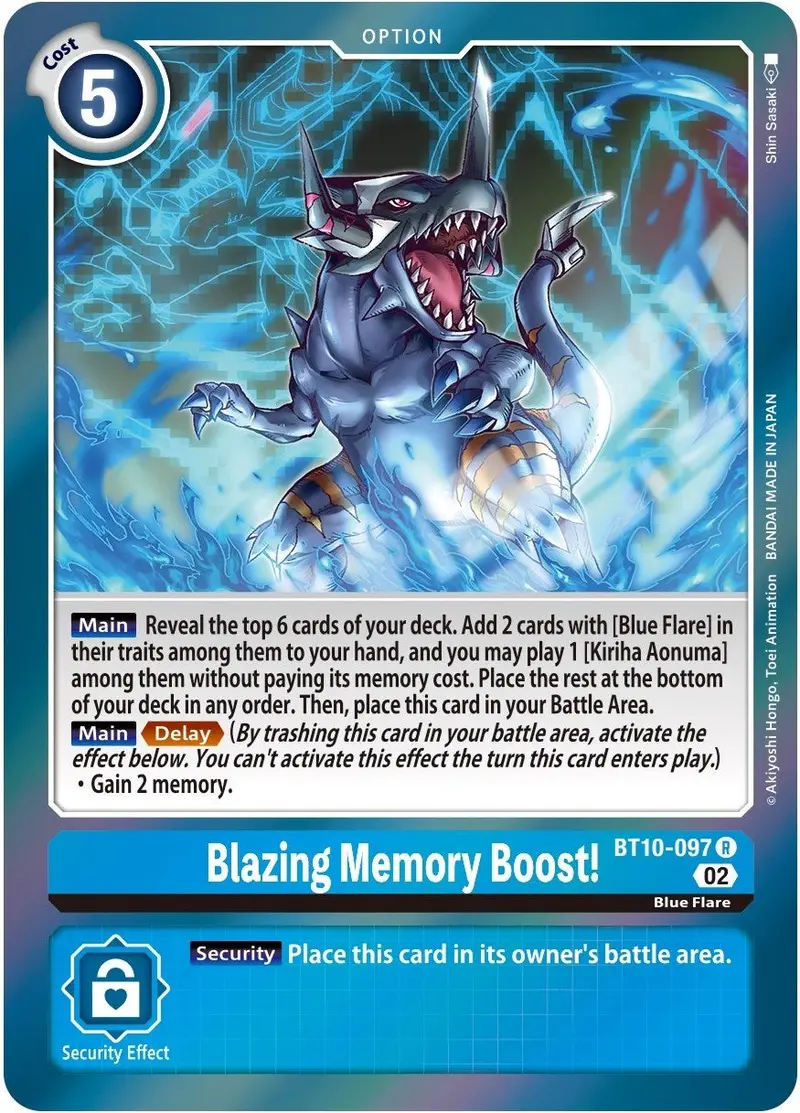 Blazing Memory Boost! [Bt10-097] [Xros Encounter] 1