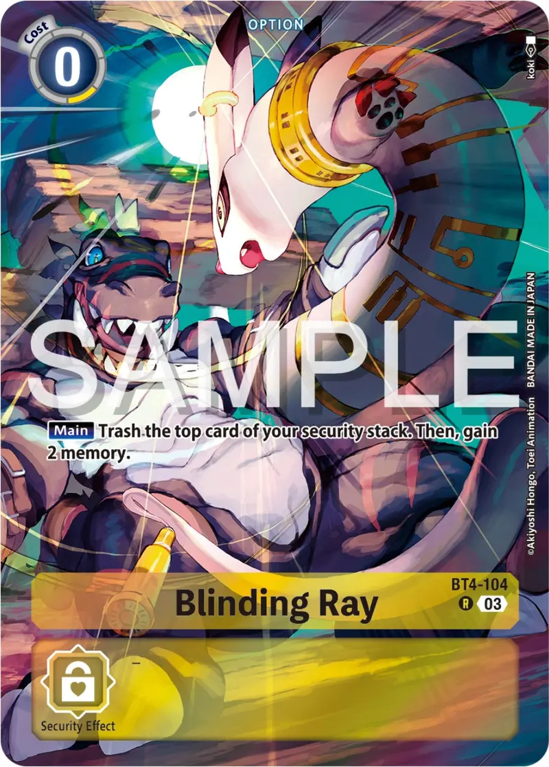 Blinding Ray [Bt4-104] (Reprint) [Starter Deck: Double Typhoon Advanced Deck Set] 1