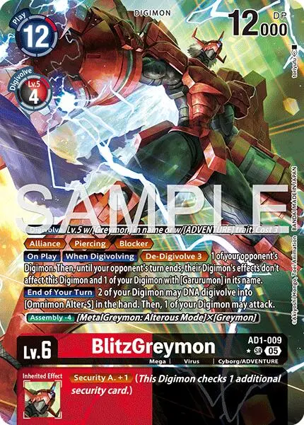 Blitzgreymon [Ad1-009] (Alternate Art) [Advanced Booster Digimon Generation] 1