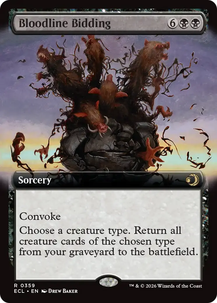 Bloodline Bidding (Extended Art) [Lorwyn Eclipsed] 1