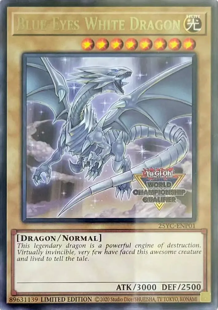 Blue-Eyes White Dragon (World Championship Qualifier) [25Yc-Enp01] Rare 1
