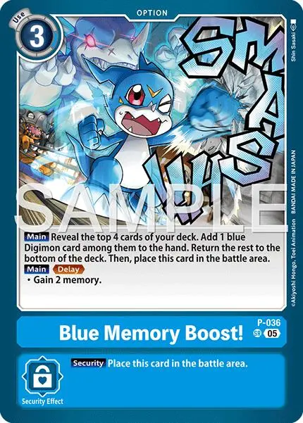 Blue Memory Boost! [P-036] (Reprint) [Advanced Booster Digimon Generation] 1