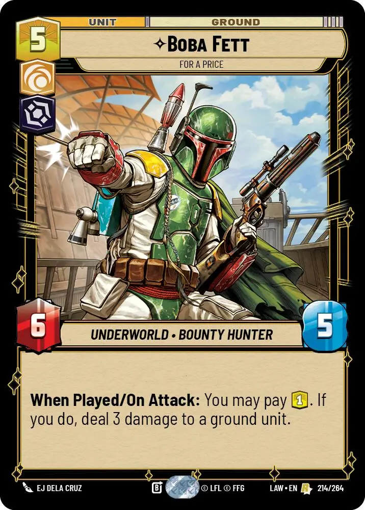 Boba Fett - For A Price (214/264) (214/264) [A Lawless Time] 1