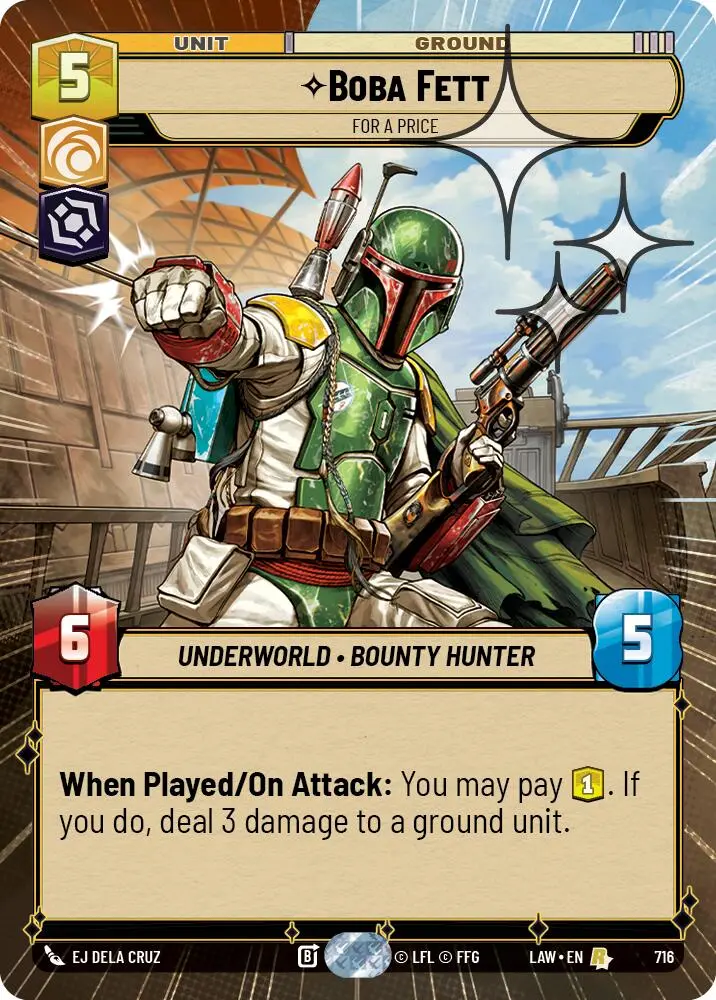 Boba Fett - For A Price (716) (Hyperspace Foil) (716) [A Lawless Time] 1