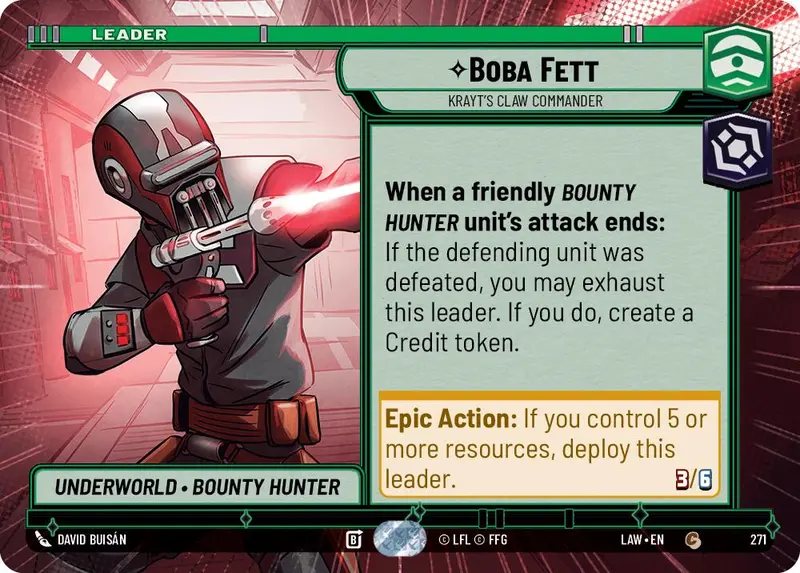 Boba Fett - Krayt's Claw Commander (Hyperspace) (271) (271) [A Lawless Time] 1