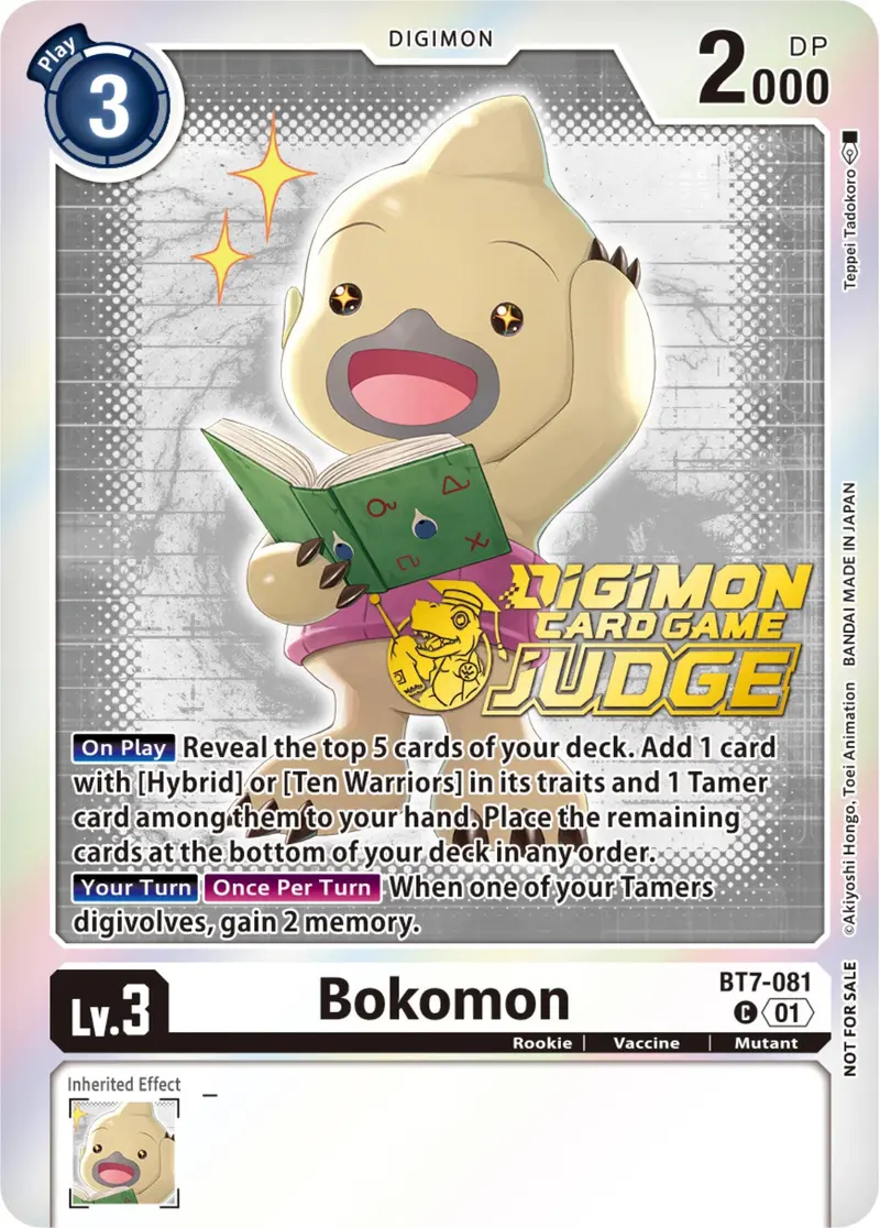 Bokomon [Bt7-081] (Judge Pack 4) [Next Adventure Promos] 1
