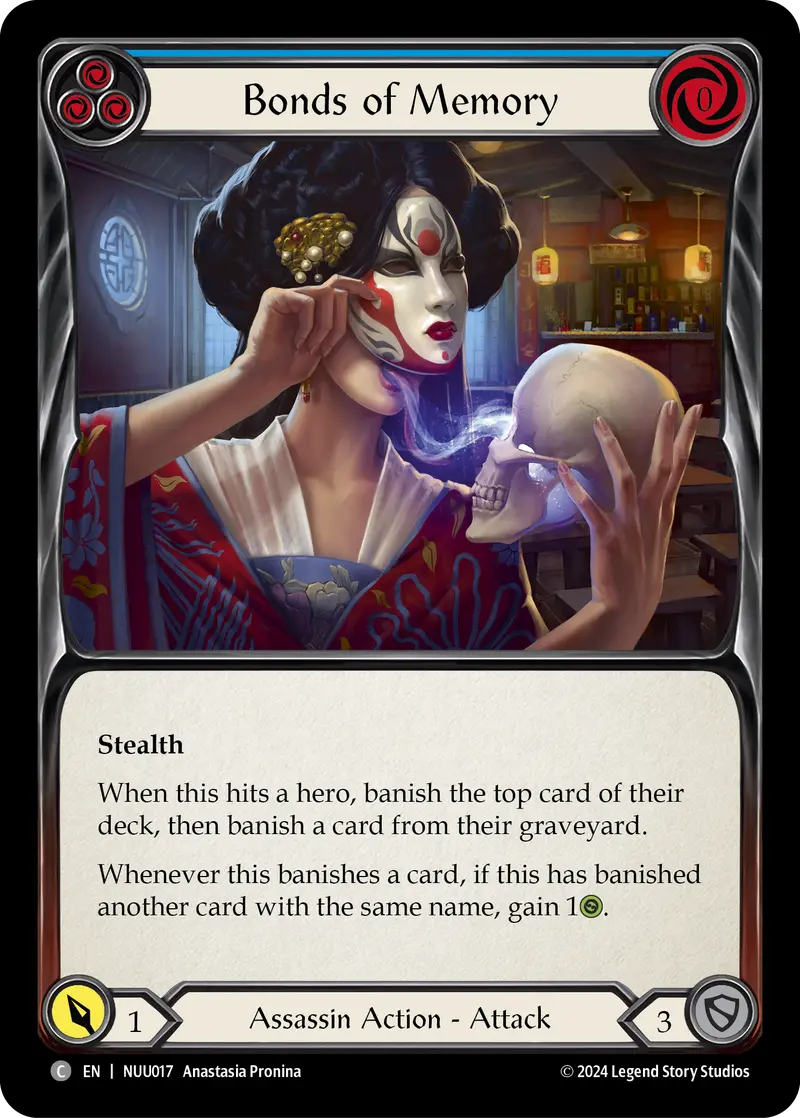 Bonds Of Memory (Blue) [Nuu017] (Part The Mistveil Nuu Blitz Deck) 1