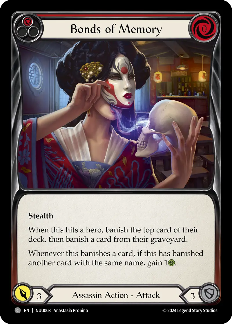 Bonds Of Memory (Red) [Nuu008] (Part The Mistveil Nuu Blitz Deck) 1