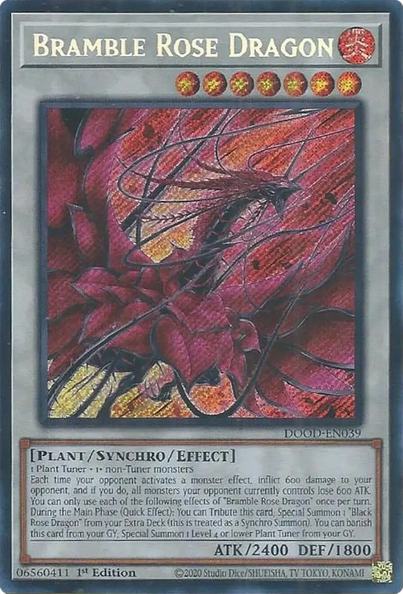 Bramble Rose Dragon [Dood-En039] Secret Rare 1