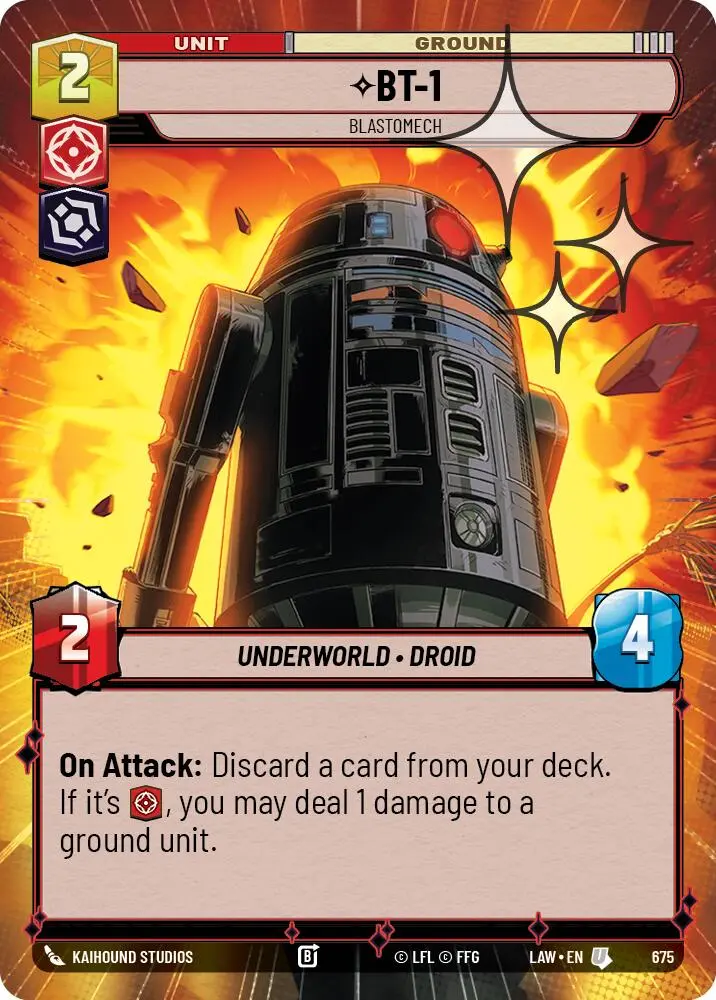 Bt-1 - Blastomech (675) (Hyperspace Foil) (675) [A Lawless Time] 1