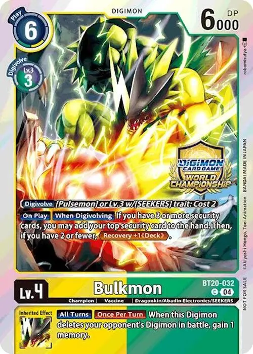 Bulkmon [Bt20-032] (Regionals 25-26 Champion Card Set Season 1) [Release Special Booster Ver.2.5 Promos] 1