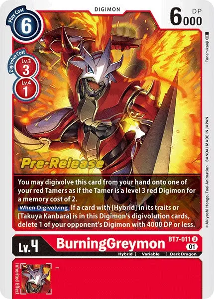 Burninggreymon [Bt7-011] [Next Adventure Pre-Release Cards] 1