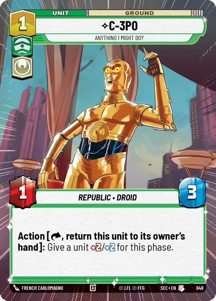 C-3Po - Anything I Might Do? (Hyperspace Foil) (849) (849) [Secrets Of Power] 1