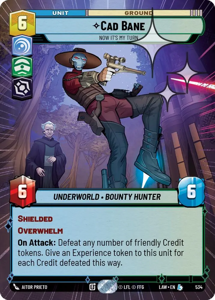 Cad Bane - Now It's My Turn (534) (Hyperspace Foil) (534) [A Lawless Time] 1