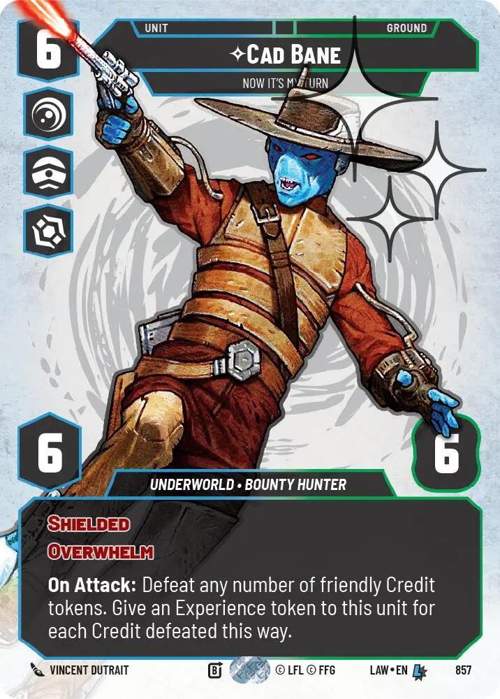 Cad Bane - Now It's My Turn (Prestige Foil) (857) (857) [A Lawless Time] 1