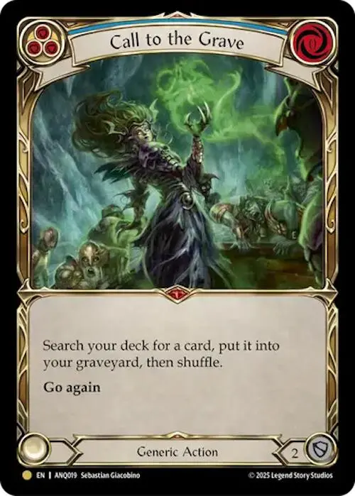 Call To The Grave (Blue) (Gold) [Anq019] (Compendium Of Rathe - Antiquity Pack) 1