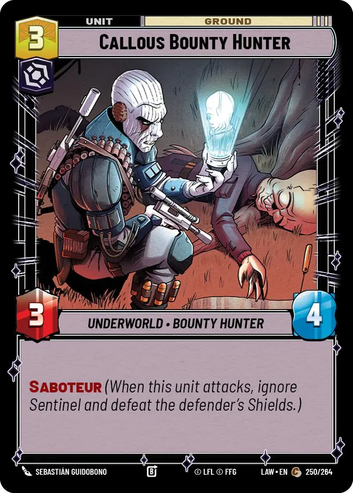 Callous Bounty Hunter (250/264) (250/264) [A Lawless Time] 1