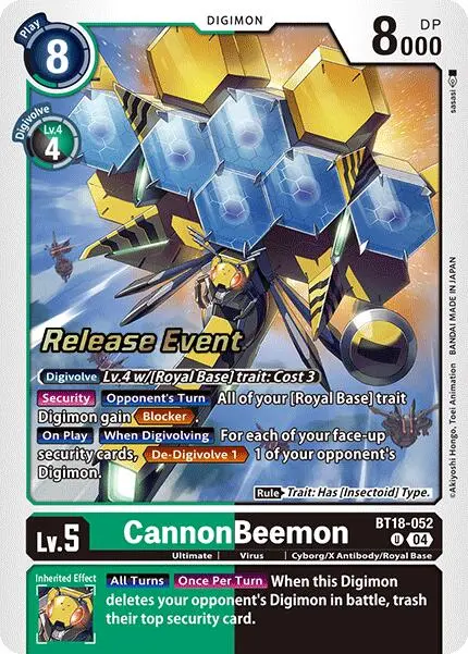 Cannonbeemon [Bt18-052] [Release Special Booster Ver.2.0 Promos] 1