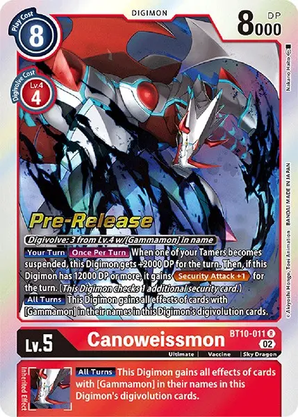 Canoweissmon [Bt10-011] [Xros Encounter Pre-Release Cards] 1