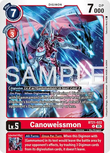 Canoweissmon [Bt21-022] (Reprint) [Advanced Booster Digimon Generation] 1