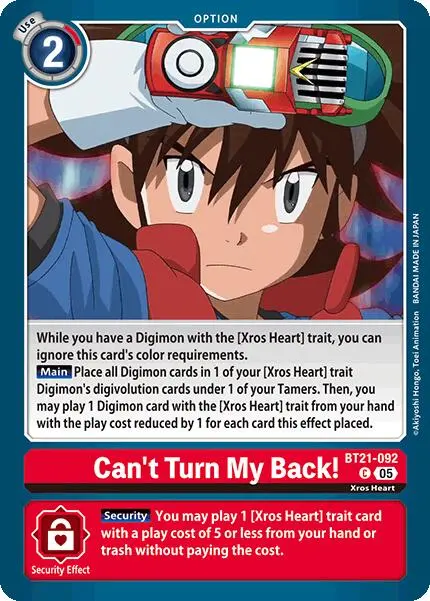 Can't Turn My Back! [Bt21-092] [World Convergence] 1