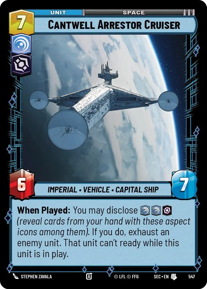 Cantwell Arrestor Cruiser (547) (Foil) (547) [Secrets Of Power] 1