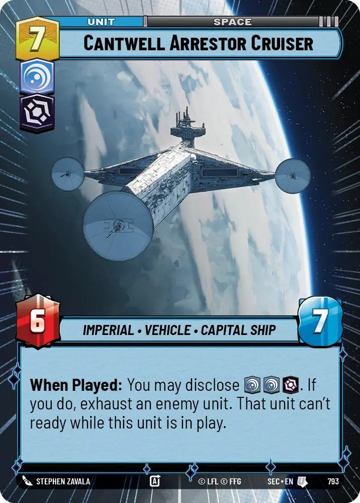 Cantwell Arrestor Cruiser (793) (Hyperspace Foil) (793) [Secrets Of Power] 1