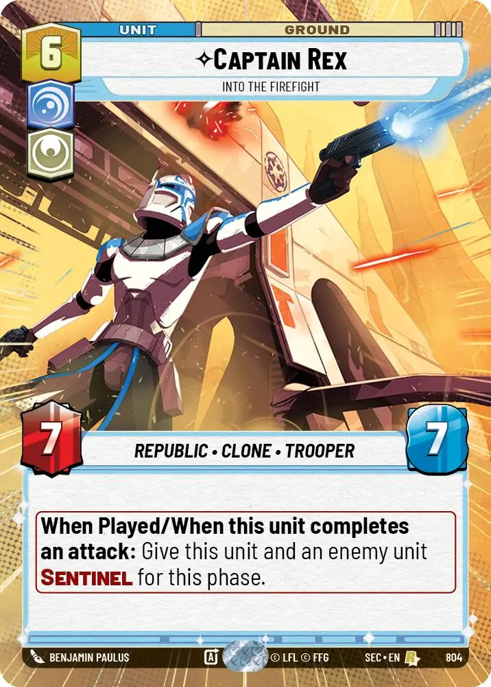 Captain Rex - Into The Firefight (Hyperspace Foil) (804) (804) [Secrets Of Power] 1