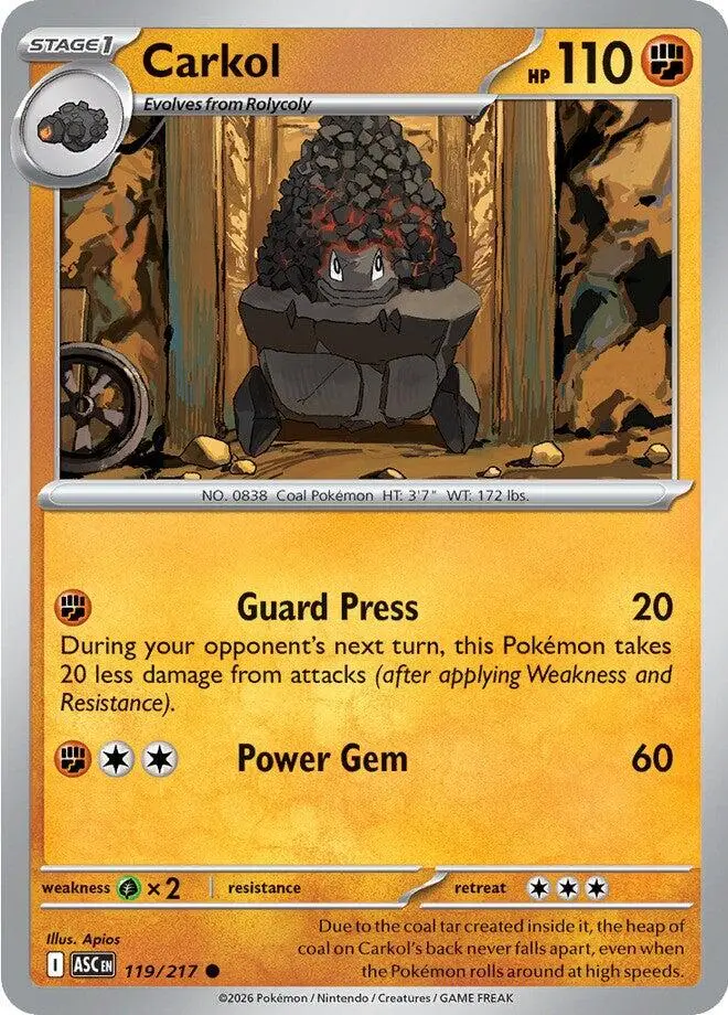 Carkol (119/217) [Mega Evolution: Ascended Heroes] 1