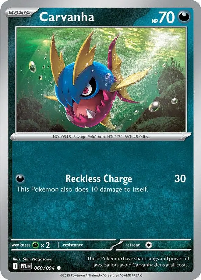 Carvanha (060/094) [Mega Evolution: Phantasmal Flames] 1