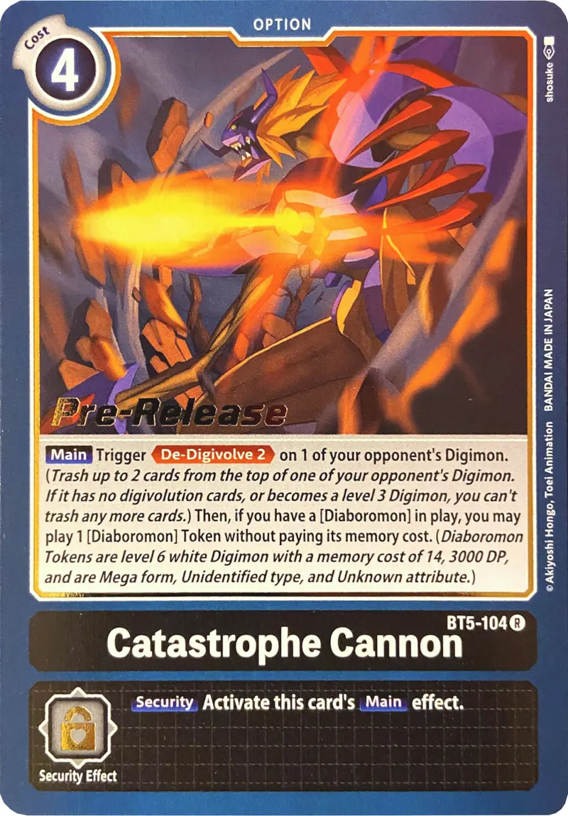 Catastrophe Cannon [Bt5-104] [Battle Of Omni Pre-Release Promos] 1
