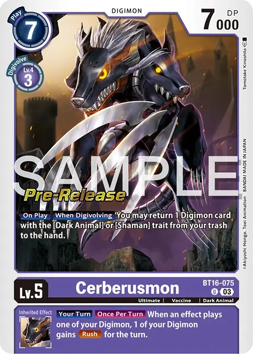 Cerberusmon [Bt16-075] [Beginning Observer Pre-Release Promos] 1