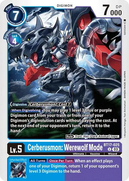Cerberusmon: Werewolf Mode [Bt17-025] [Secret Crisis] 1