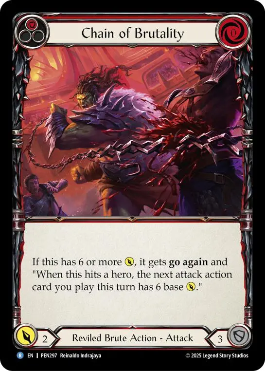 Chain Brutality (Red) (Regular) [Pen297] (Compendium Of Rathe) 1