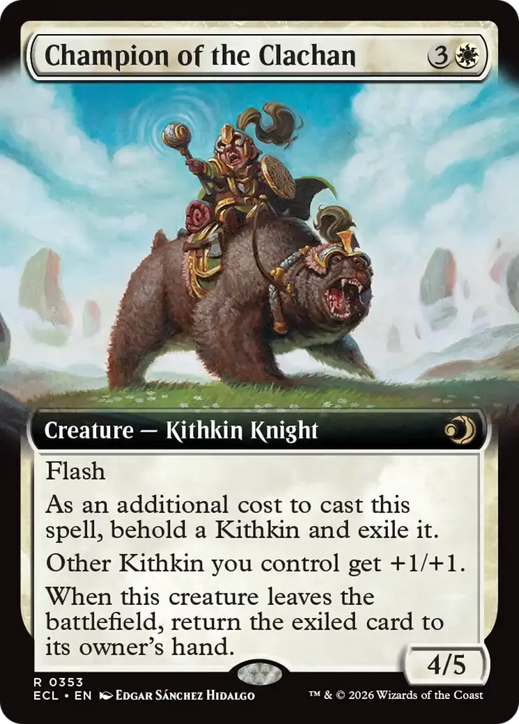 Champion Of The Clachan (Extended Art) [Lorwyn Eclipsed] 1