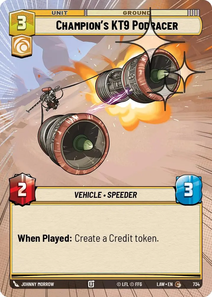 Champion's Kt-9 Podracer (734) (Hyperspace Foil) (734) [A Lawless Time] 1