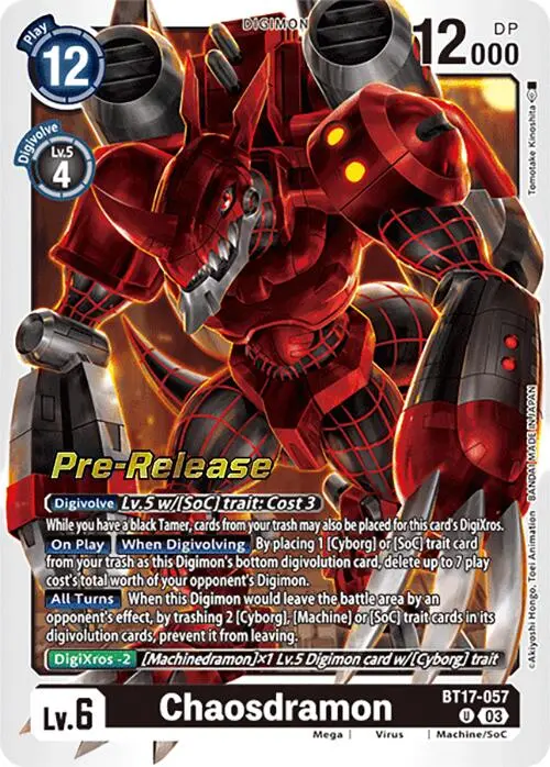 Chaosdramon [Bt17-057] [Secret Crisis Pre-Release Cards] 1