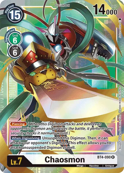 Chaosmon [Bt4-090] (Alternate Art) [Great Legend] 1