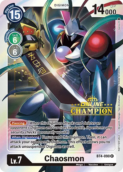 Chaosmon [Bt4-090] (Online Champion) [Great Legend Promos] 1