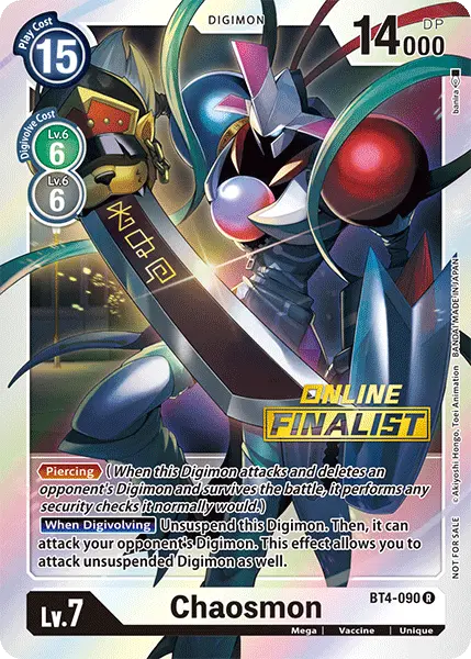 Chaosmon [Bt4-090] (Online Finalist) [Great Legend Promos] 1