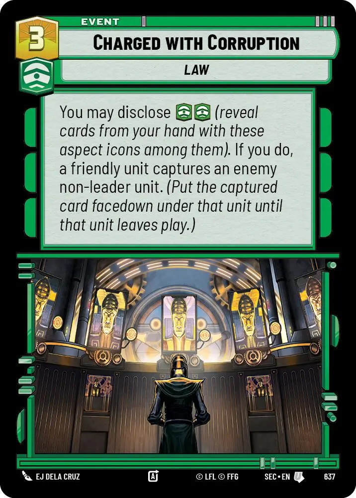 Charged With Corruption (637) (Foil) (637) [Secrets Of Power] 1