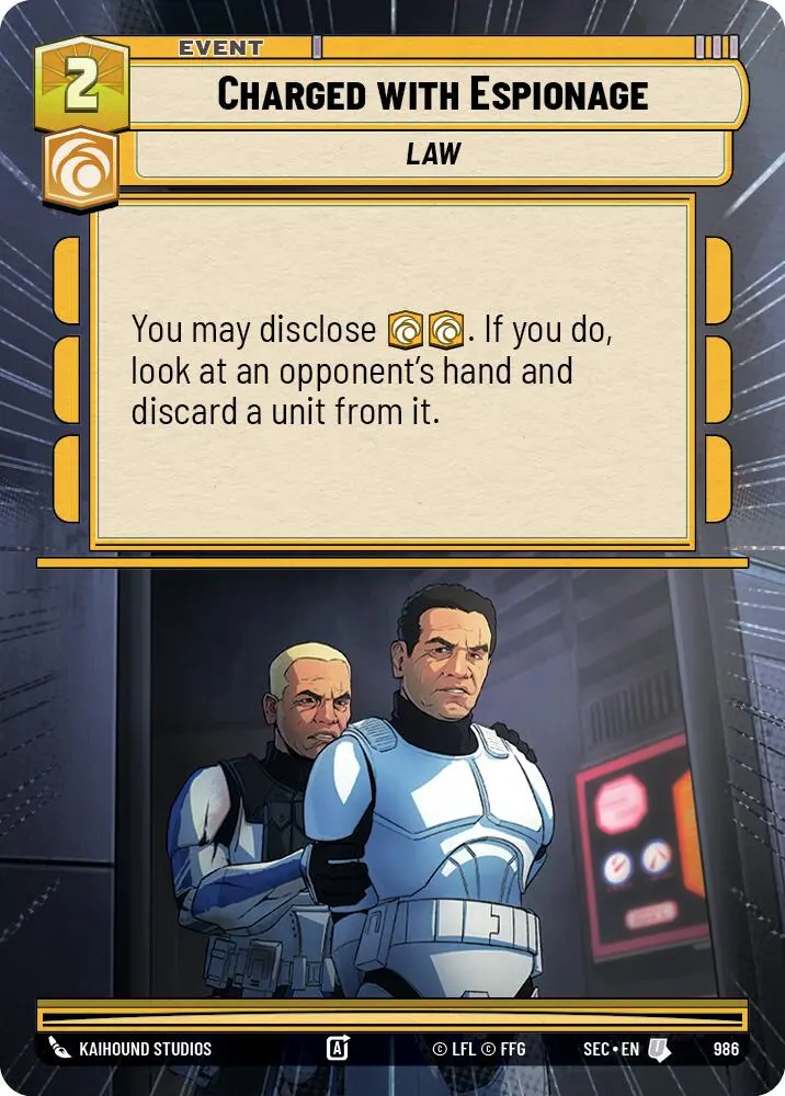 Charged With Espionage (986) (Hyperspace Foil) (986) [Secrets Of Power] 1