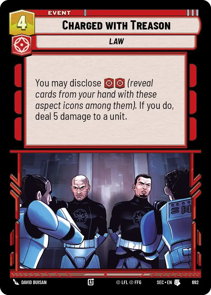 Charged With Treason (692) (Foil) (692) [Secrets Of Power] 1