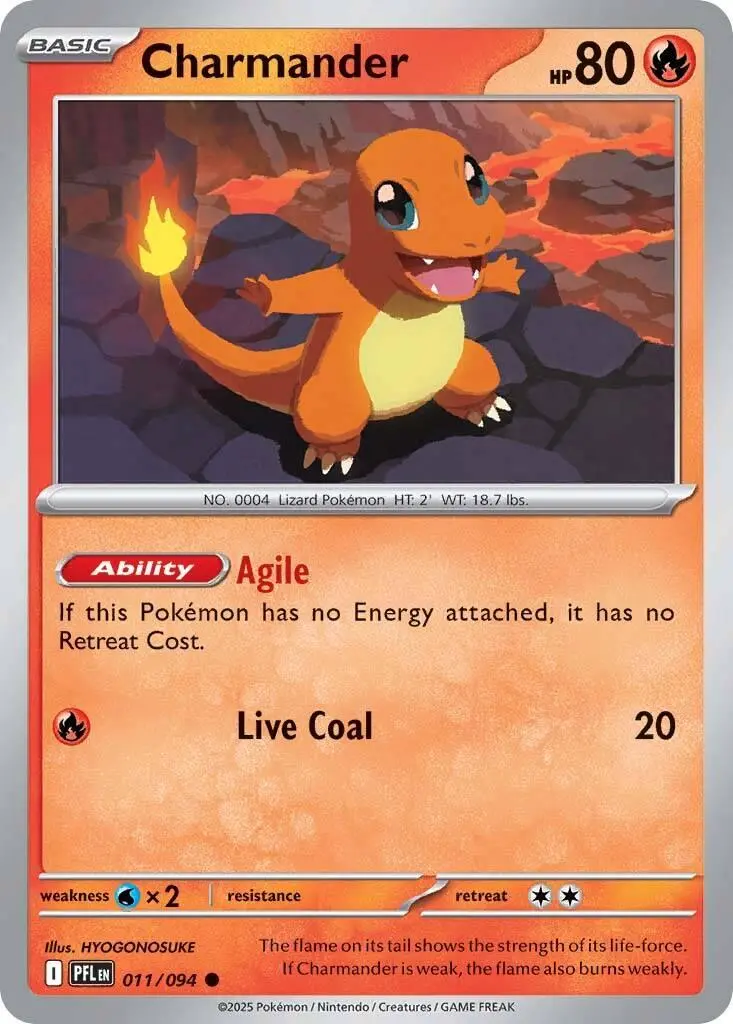 Charmander (011/094) [Mega Evolution: Phantasmal Flames] 1
