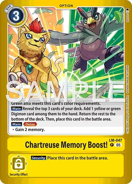 Chartreuse Memory Boost! [Lm-047] (Limited Card Pack -Billion Bullet-) [Limited Card Pack -Billion Bullet-] 1