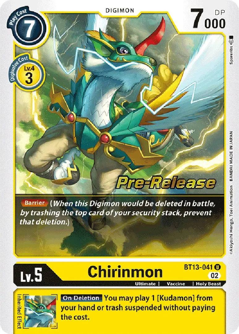 Chirinmon [Bt13-041] [Versus Royal Knights Booster Pre-Release Cards] 1