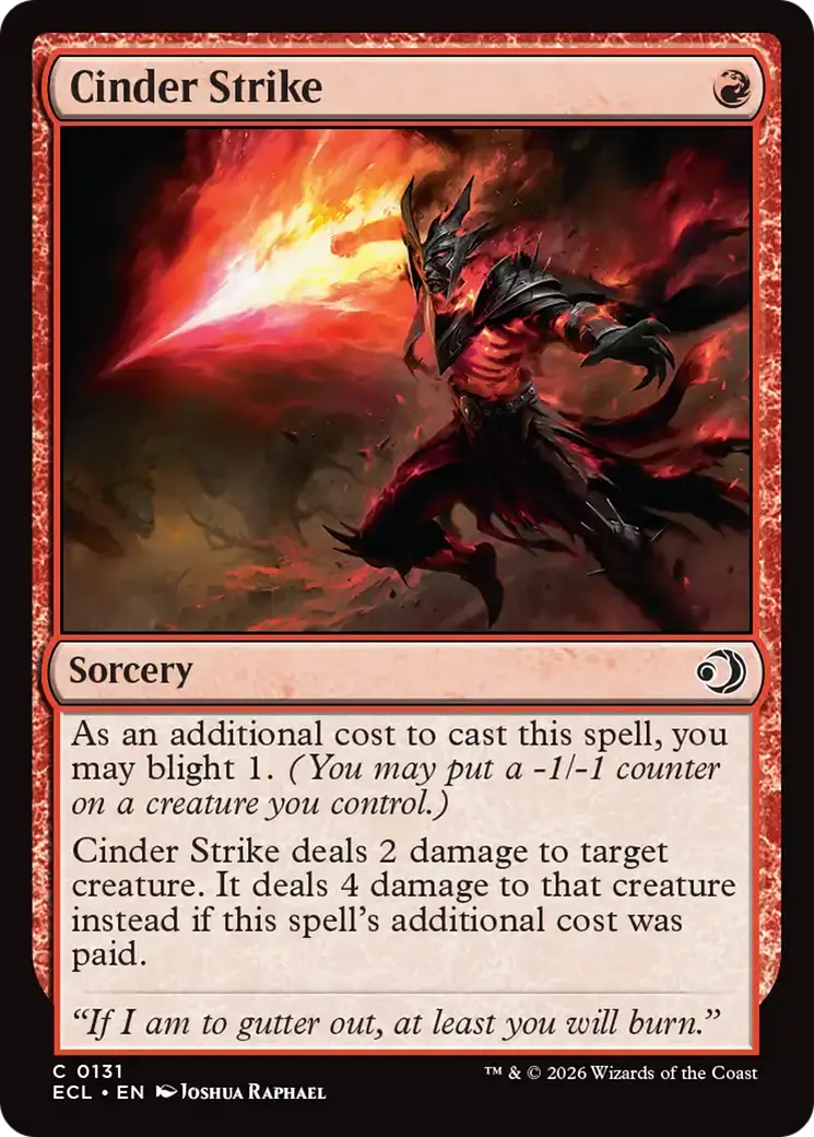 Cinder Strike [Lorwyn Eclipsed] 1