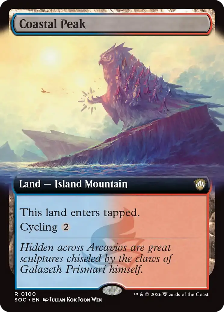 Coastal Peak (Extended Art) [Secrets Of Strixhaven Commander] 1