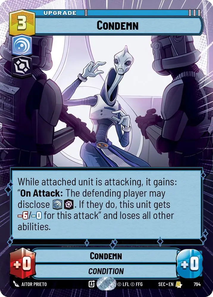 Condemn (794) (Hyperspace Foil) (794) [Secrets Of Power] 1