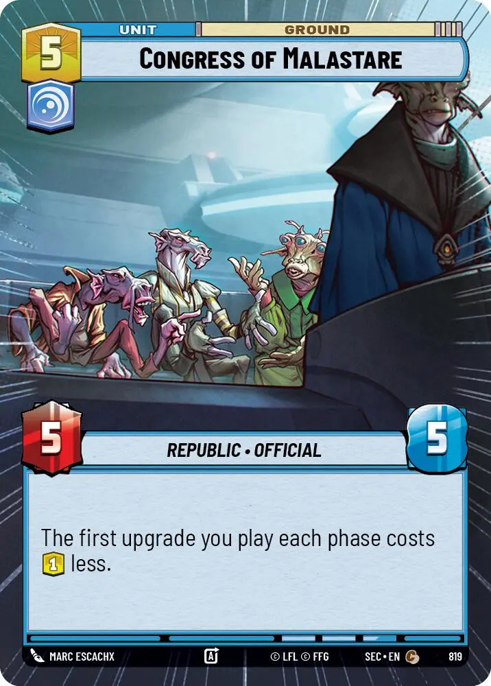 Congress Of Malastare (819) (Hyperspace Foil) (819) [Secrets Of Power] 1